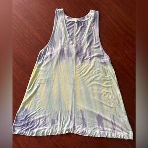 Z Supply Pastel Tie-Dye Long Tunic Tank Top
